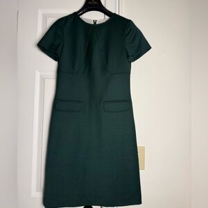 Brooks Brothers Dark Green Shift Mini Dress